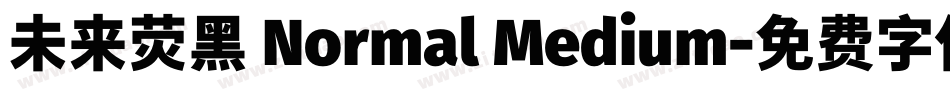 未来荧黑 Normal Medium字体转换